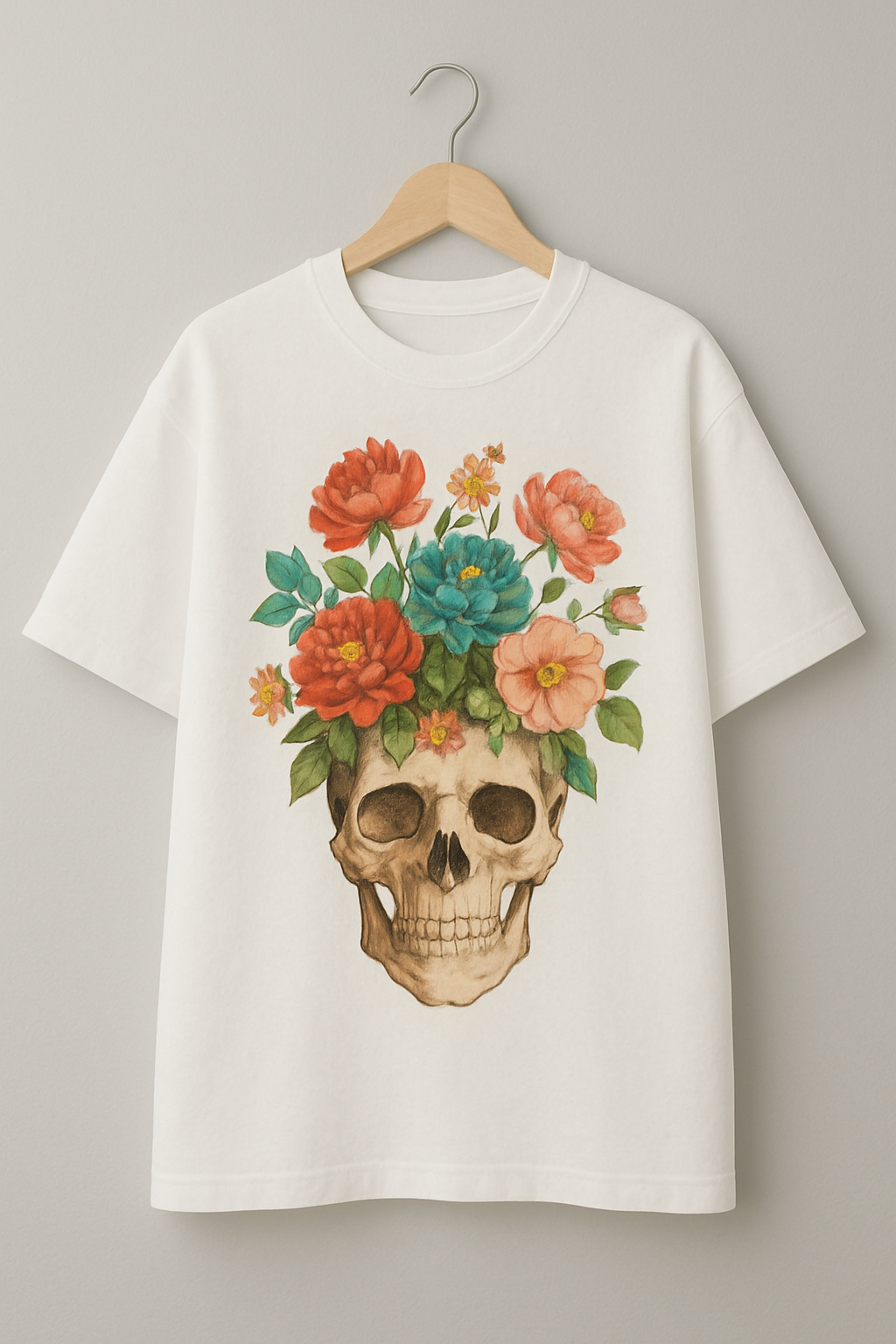 Human skull Oversize Tshirt